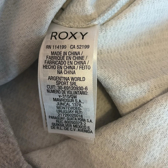 Roxy Waffle Knit Bodysuit Gray SM208 - Picture 7 of 8